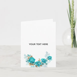 Maak je eigen blauwe roos elegant kaart