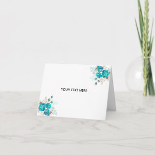 Maak je eigen blauwe roos elegant kaart
