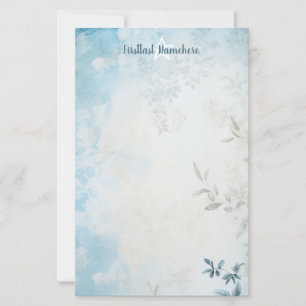 Maak Je Eigen Blauwe Shabby Chic Bladeren Briefpapier