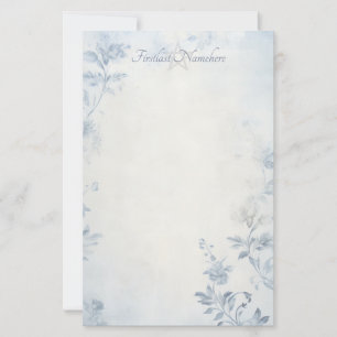 Maak Je Eigen Blauwe Shabby Chic Bloemen Briefpapier