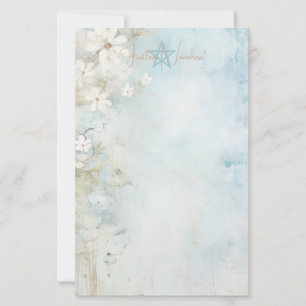 Maak Je Eigen Blauwe Shabby Chic Madeliefjes Bloem Briefpapier