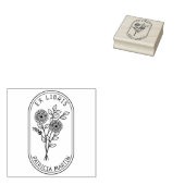 Maak je eigen Bloem Ex Libris Rubberstempel (Gestempeld)