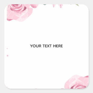 Maak je eigen bloemenborder vierkante sticker