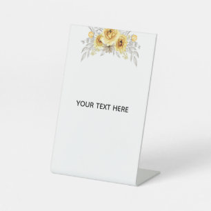 Maak je eigen bloemstuk reclamebord met voetstuk