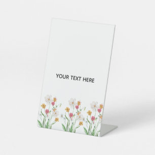 Maak je eigen bloemstuk reclamebord met voetstuk