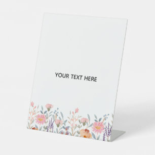Maak je eigen bloemstuk reclamebord met voetstuk