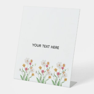 Maak je eigen bloemstuk reclamebord met voetstuk