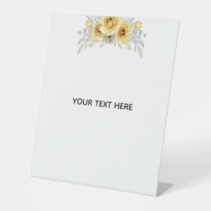 Maak je eigen bloemstuk reclamebord met voetstuk