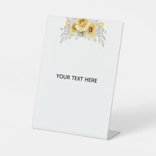 Maak je eigen bloemstuk reclamebord met voetstuk