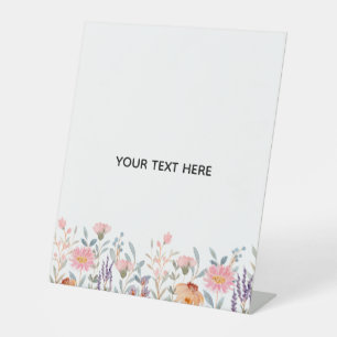 Maak je eigen bloemstuk reclamebord met voetstuk