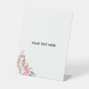 Maak je eigen bloemstuk reclamebord met voetstuk