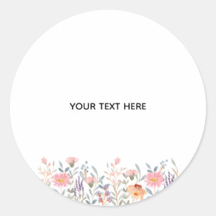 Maak je eigen bloemstuk ronde sticker