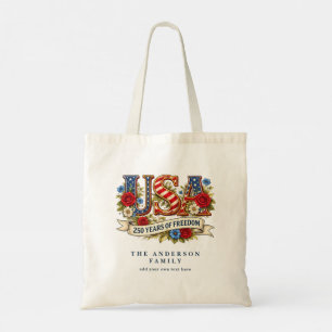 Maak je eigen bloemstuk USA 250 jaar vrijheid  Tote Bag