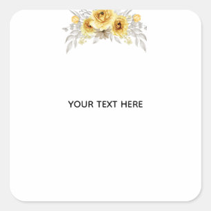 Maak je eigen bloemstuk vierkante sticker