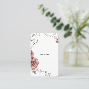 Maak je eigen bloemstuk visitekaartje