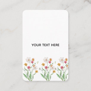Maak je eigen bloemstuk visitekaartje