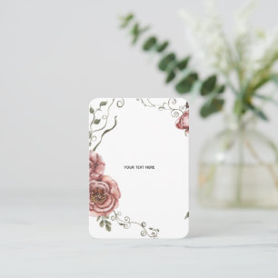 Maak je eigen bloemstuk visitekaartje