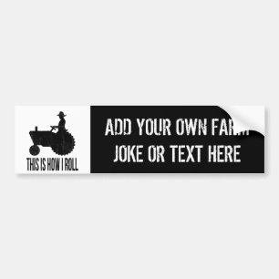 Maak Je Eigen Boerderijgrap of Waarschuwing Bumpersticker