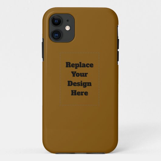 Maak Je Eigen Bruin Case-Mate iPhone Case (Achterkant)