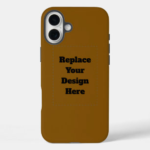 Maak Je Eigen Bruin iPhone 16 Plus Hoesje