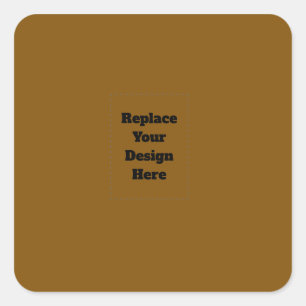 Maak je eigen Bruin Vierkante Sticker