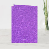 Maak Je Eigen Chique Paarse Glitters & Roze Hart Kaart (Achterkant)