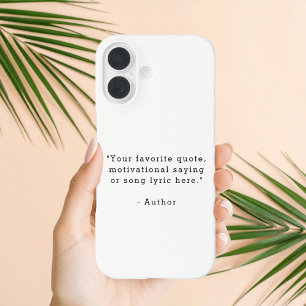 Maak Je Eigen Citaat iPhone 16 Hoesje