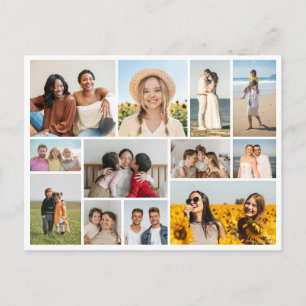 Maak Je Eigen Collage Ansichtkaart met 12 Foto's Briefkaart