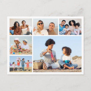 Maak Je Eigen Collage Ansichtkaart met 6 Foto's Briefkaart