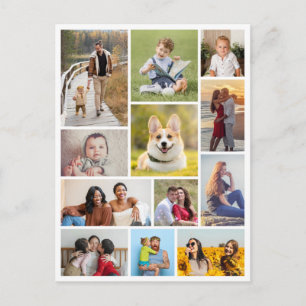 Maak Je Eigen Collage van 12 Foto's Briefkaart