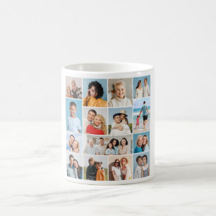 Maak Je Eigen Collage van 15 Foto's Koffiemok