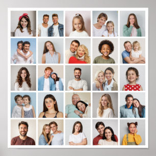 Maak Je Eigen Collage van 25 Foto's Poster