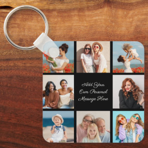 Maak Je Eigen Collage van 8 Foto's met Je Groet Sleutelhanger