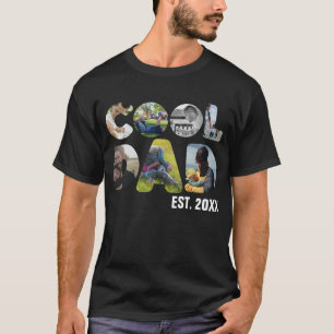 Maak je eigen coole papa 7 letter foto voor hem t-shirt