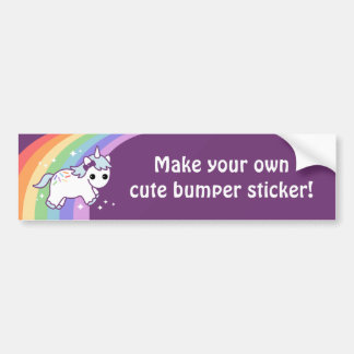 Maak je eigen cute Unicorn Bumpersticker