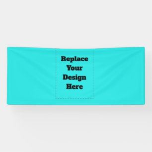 Maak je eigen cyaan spandoek