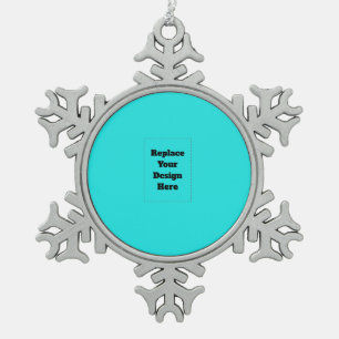 Maak je eigen cyaan tin sneeuwvlok ornament