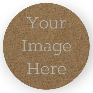Maak Je Eigen Donkerbruine Kraft Papier Karton Pri Ronde Sticker