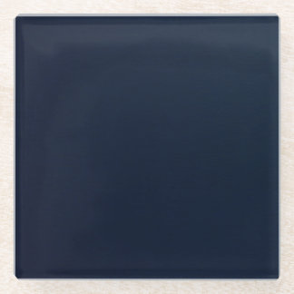Maak je eigen - Donkere textuur - Marineblauw Glazen Onderzetter
