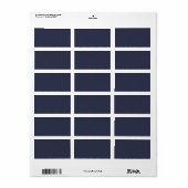 Maak je eigen donkergrijsblauw aanpasbaar etiket (Full Sheet)