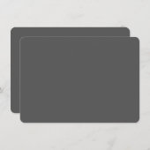 Maak je eigen donkergrijze aangepaste ontwerp bedankkaart (Voorkant / Achterkant)