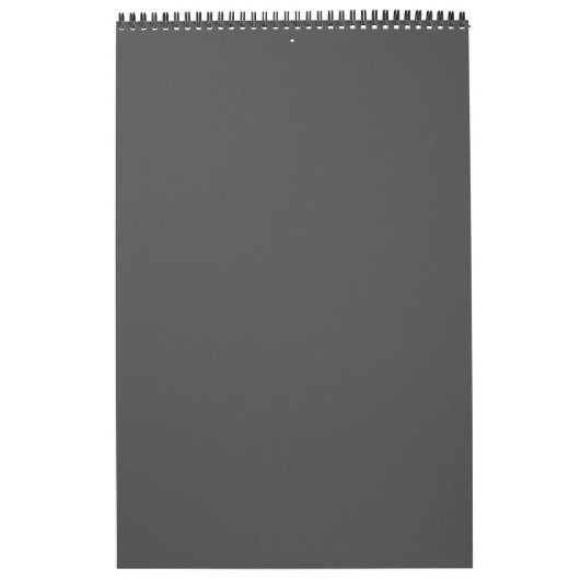 Maak je eigen donkergrijze aangepaste ontwerp kalender (Hoes)
