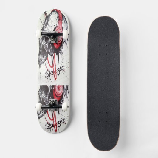 Maak Je Eigen Edgy Mode Schedel Stijl Design Skateboard (Voorkant)