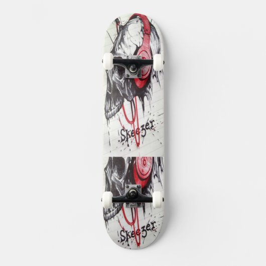Maak Je Eigen Edgy Mode Schedel Stijl Design Skateboard (Voorkant)