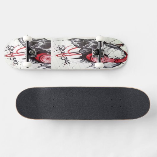 Maak Je Eigen Edgy Mode Schedel Stijl Design Skateboard (Horizontaal)