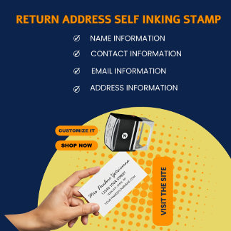 Maak je eigen Eenvoudig retouradres Zelfinktende Stempel