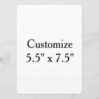 Maak Je Eigen Eenvoudige 5.5" x 7.5" Rond Menu