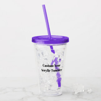 Maak je eigen eenvoudige aangepaste 16oz, Paars Acryl Drinkbeker