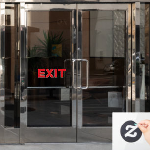 Maak Je Eigen Eenvoudige Aangepaste Exit Ruitstick Raamsticker