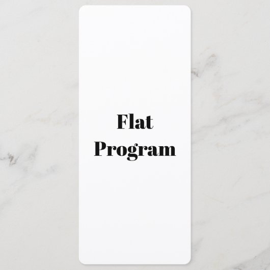 Maak Je Eigen Eenvoudige Bedrijf 4" x 9.25" Vlak Programma (Voorkant)